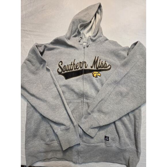 Southern Miss J. America Men's Size Xl Longsleeve Black Zippered Sweatshirt - Picture 1 of 5